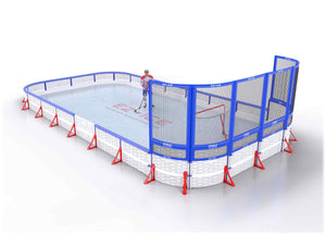 EZ ICE PRO Home Arena System ™ – New Rink: [PRO // 20ft * 35ft // Double-Double-Net // Round Corners // With Bumpers] - 020035DDNRBX