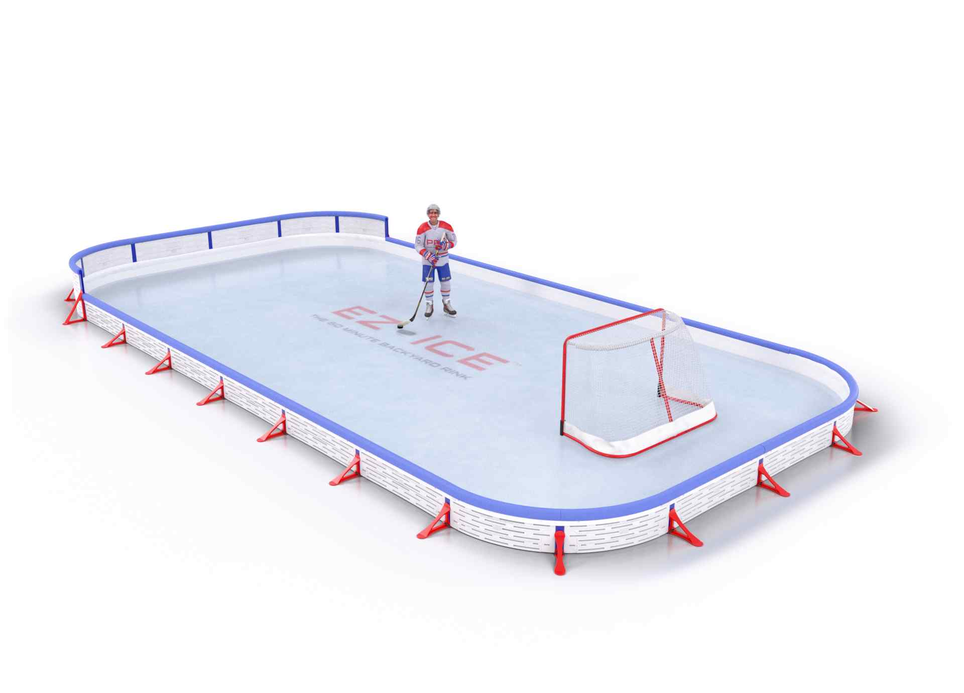 EZ ICE PRO Home Arena System ™ – Upgrade from [ORG // 20ft * 30ft // Classic-Classic-Classic // Round Corners // No Bumpers] to [ORG // 20ft * 30ft // Double-Classic-Classic // Round Corners // With Bumpers] - WUP000033679