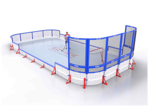 EZ ICE PRO Home Arena System ™ – New Rink: [PRO // 20ft * 30ft // Arena-Classic-Net // Round Corners // With Bumpers] - 020030ACNRBX
