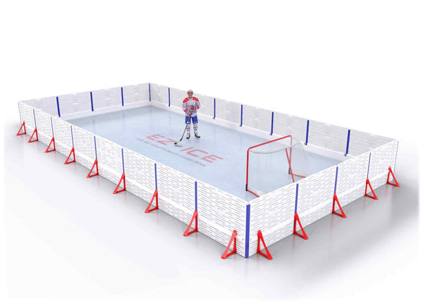 EZ ICE PRO Home Arena System ™ – New Rink: [PRO // 20ft * 40ft // Arena-Arena-Arena // Square Corners // No Bumpers] - 020040AAASXX