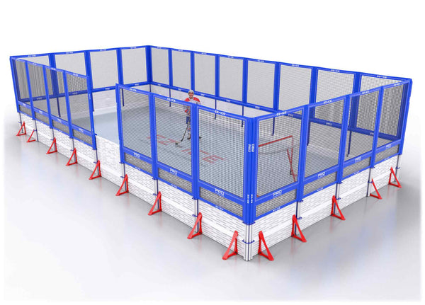 EZ ICE PRO Home Arena System ™ – Upgrade from [PRO // 20ft * 25ft // Net-Classic-Net // Square Corners // No Bumpers] to [PRO // 20ft * 25ft // Net-Net-Net // Square Corners // No Bumpers] - WUP000024725