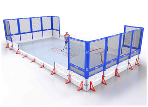 EZ ICE PRO Home Arena System ™ – Upgrade from [PRO // 20ft * 25ft // Classic-Classic-Classic // Square Corners // No Bumpers] to [PRO // 20ft * 25ft // Net-Classic-Net // Square Corners // No Bumpers] - WUP000002868