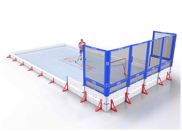 EZ ICE PRO Home Arena System ™ – Upgrade from [ORG // 20ft * 55ft // Classic-Classic-Classic // Square Corners // No Bumpers] to [ORG // 20ft * 55ft // Classic-Classic-Net // Square Corners // No Bumpers] - WUP000027995