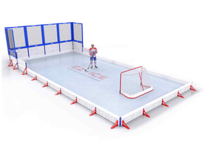 EZ ICE PRO Home Arena System ™ – Upgrade from [ORG // 20ft * 40ft // Classic-Classic-Classic // Round Corners // No Bumpers] to [ORG // 20ft * 40ft // Net-Classic-Classic // Square Corners // No Bumpers] - WUP000002400