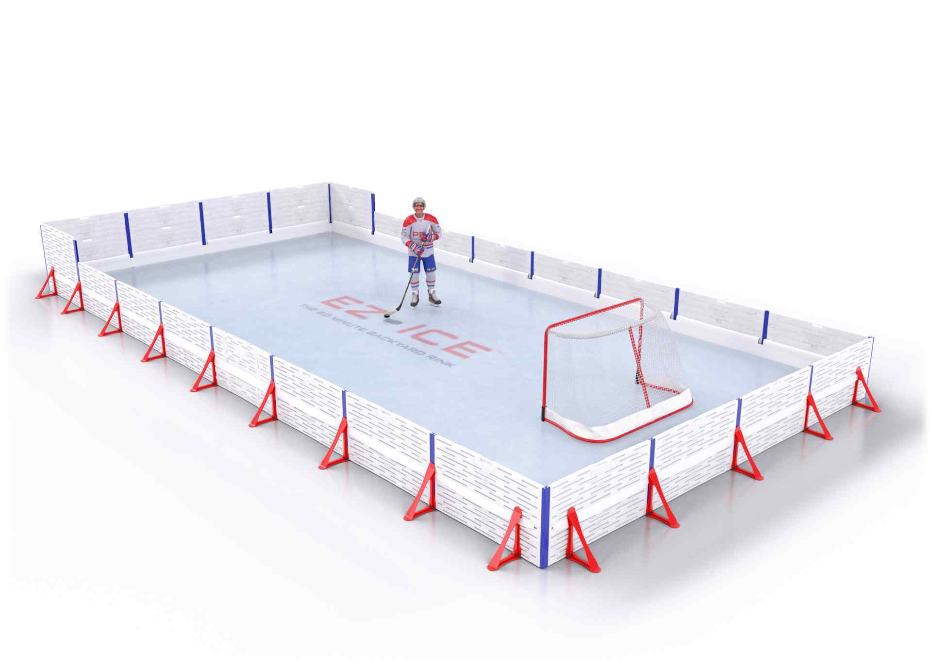 EZ ICE PRO Home Arena System ™ – New Rink: [PRO // 20ft * 35ft // Arena-Double-Double // Square Corners // No Bumpers] - 020035ADDSXX