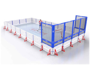 EZ ICE PRO Home Arena System ™ – New Rink: [PRO // 20ft * 40ft // Arena-Arena-Net // Square Corners // No Bumpers] - 020040AANSXX