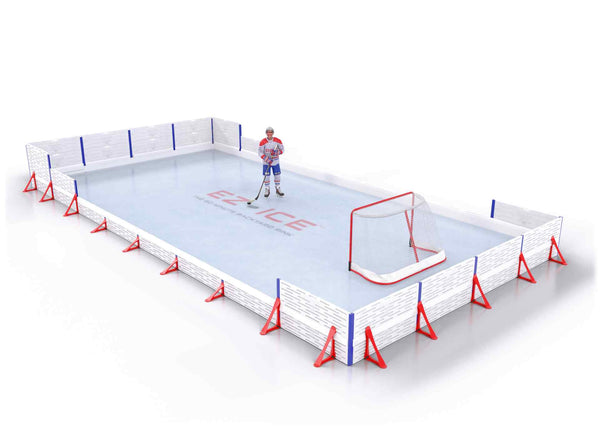 EZ ICE PRO Home Arena System ™ – New Rink: [PRO // 20ft * 40ft // Arena-Classic-Double // Square Corners // No Bumpers] - 020040ACDSXX