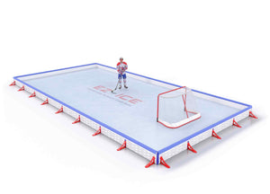 EZ ICE PRO Home Arena System ™ – New Rink: [PRO // 20ft * 35ft // Classic-Classic-Classic // Square Corners // With Bumpers] - 020035CCCSBX