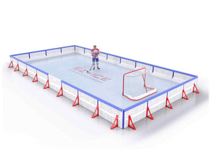 EZ ICE PRO Home Arena System ™ – New Rink: [PRO // 20ft * 40ft // Double-Double-Double // Square Corners // With Bumpers] - 020040DDDSBX