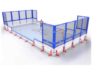 EZ ICE PRO Home Arena System ™ – Upgrade from [ORG // 20ft * 55ft // Classic-Classic-Classic // Square Corners // No Bumpers] to [ORG // 20ft * 65ft // Net-Classic-Net // Square Corners // With Bumpers] - WUP000002520