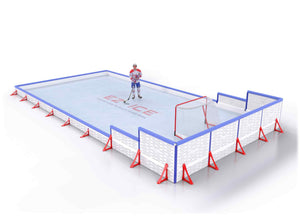 EZ ICE PRO Home Arena System ™ – New Rink: [PRO // 20ft * 60ft // Classic-Classic-Arena // Square Corners // With Bumpers] - 020060CCASBX