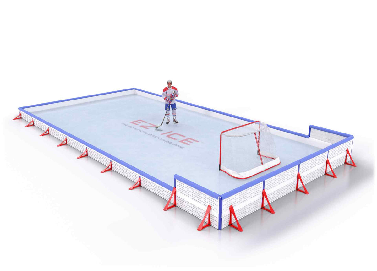 EZ ICE PRO Home Arena System ™ – New Rink: [PRO // 20ft * 40ft // Classic-Classic-Double // Square Corners // With Bumpers] - 020040CCDSBX