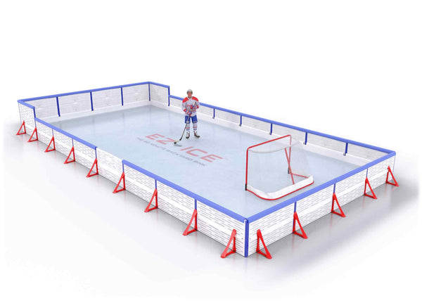 EZ ICE PRO Home Arena System ™ – New Rink: [PRO // 20ft * 20ft // Arena-Double-Double // Square Corners // With Bumpers] - 020020ADDSBX