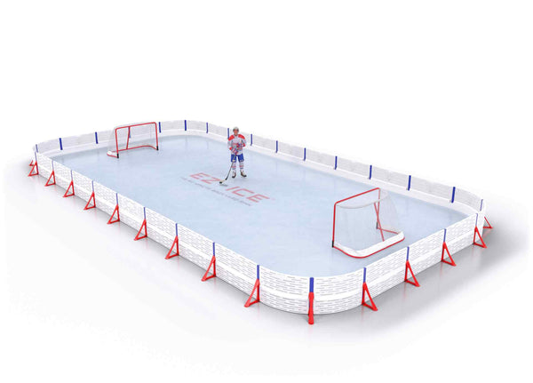 EZ ICE PRO Home Arena System ™ – Upgrade from [ORG // 25ft * 40ft // Classic-Classic-Classic // Square Corners // No Bumpers] to [ORG // 25ft * 40ft // Double-Double-Double // Round Corners // No Bumpers] - WUP000034711