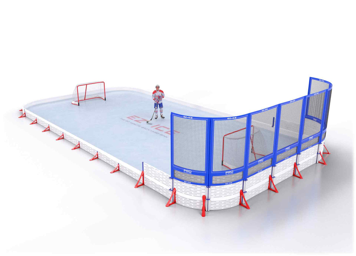 EZ ICE PRO Home Arena System ™ – New Rink: [PRO // 25ft * 35ft // Classic-Classic-Net // Round Corners // No Bumpers] - 025035CCNRXX