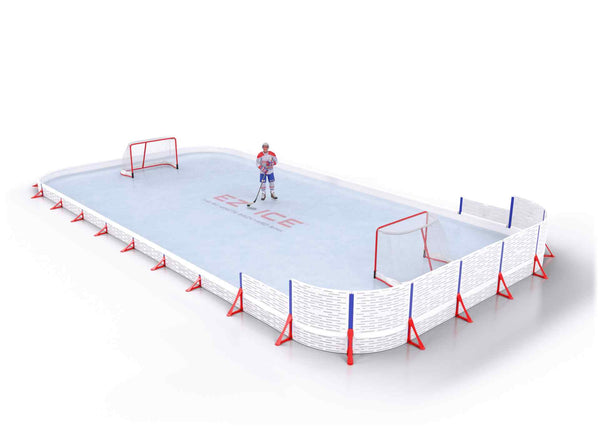 EZ ICE PRO Home Arena System ™ – New Rink: [PRO // 25ft * 50ft // Classic-Classic-Arena // Round Corners // No Bumpers] - 025050CCARXX