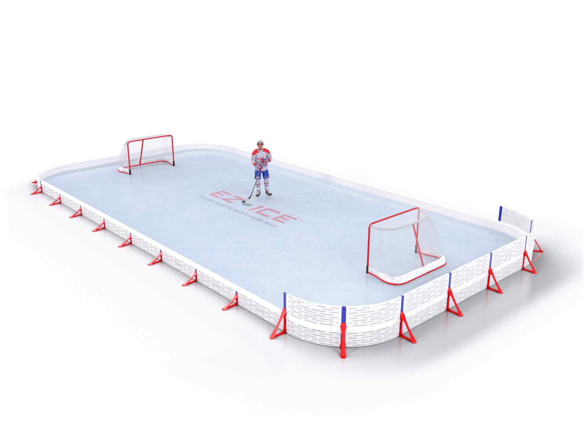 EZ ICE PRO Home Arena System ™ – New Rink: [PRO // 25ft * 45ft // Classic-Classic-Double // Round Corners // No Bumpers] - 025045CCDRXX