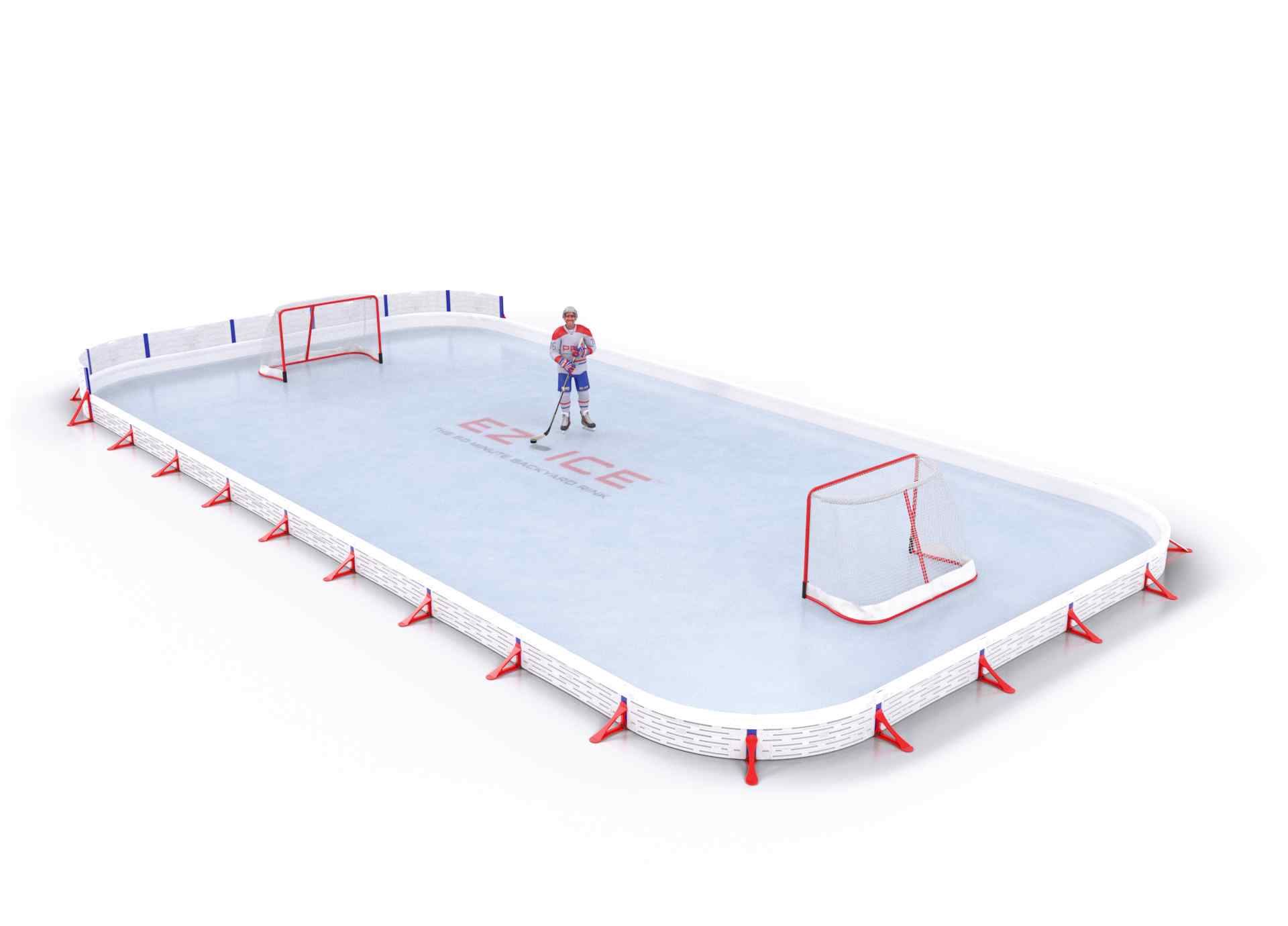 EZ ICE PRO Home Arena System ™ – Upgrade from [ORG // 25ft * 40ft // Classic-Classic-Classic // Round Corners // No Bumpers] to [ORG // 25ft * 40ft // Double-Classic-Classic // Round Corners // No Bumpers] - WUP000036536