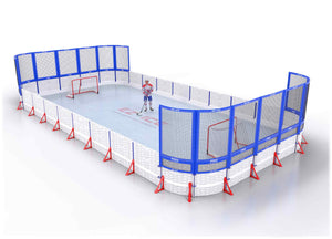 EZ ICE PRO Home Arena System ™ – New Rink: [PRO // 25ft * 50ft // Net-Arena-Net // Round Corners // No Bumpers] - 025050NANRXX