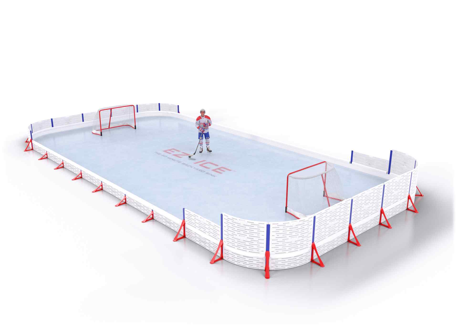 EZ ICE PRO Home Arena System ™ – Upgrade from [PRO // 20ft * 40ft // Double-Classic-Arena // Round Corners // No Bumpers] to [PRO // 25ft * 45ft // Double-Classic-Arena // Round Corners // No Bumpers] - WUP000006962