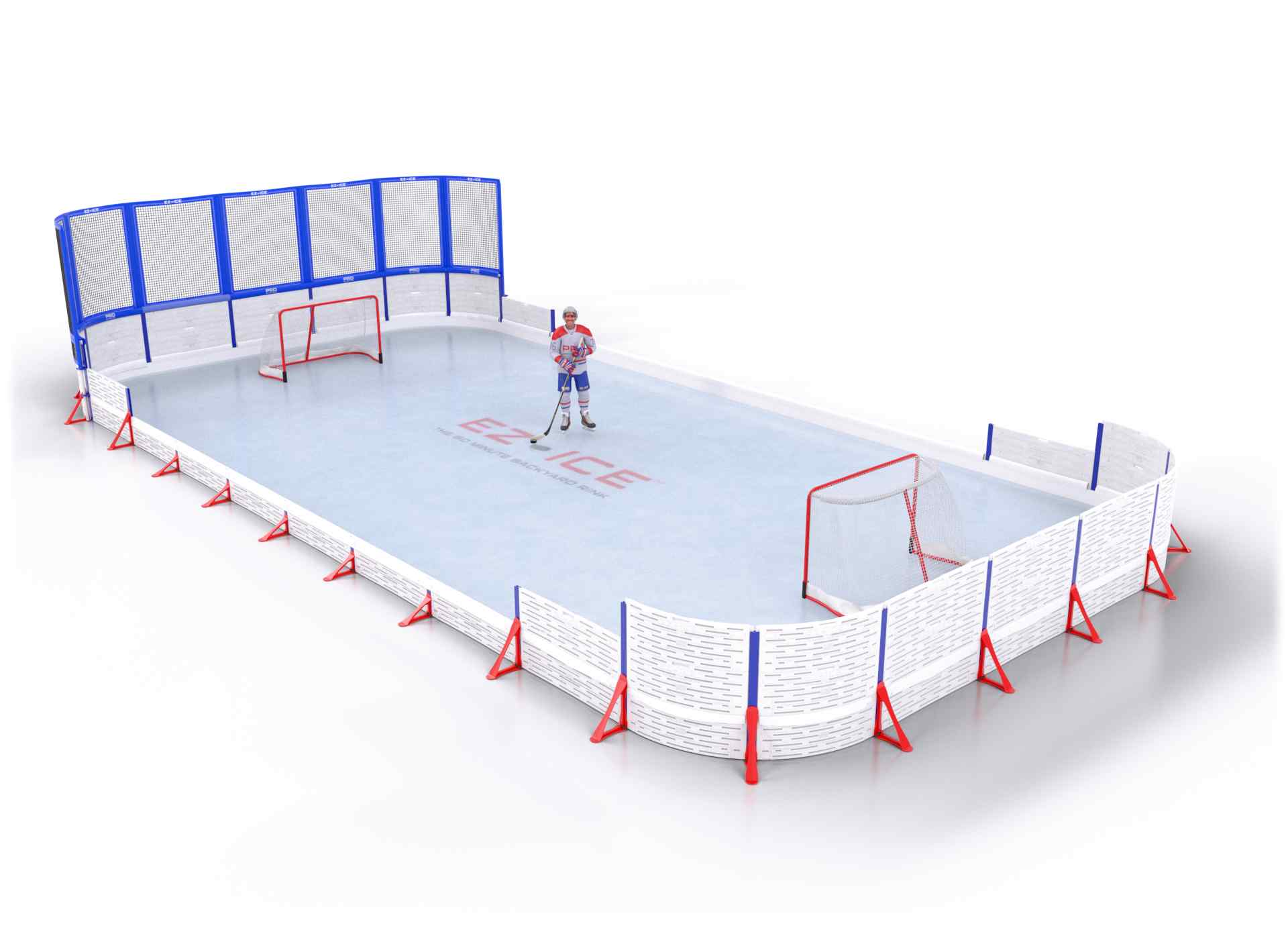 EZ ICE PRO Home Arena System ™ – Upgrade from [PRO // 25ft * 50ft // Net-Classic-Arena // Round Corners // No Bumpers] to [PRO // 25ft * 60ft // Net-Classic-Arena // Round Corners // No Bumpers] - WUP000036576