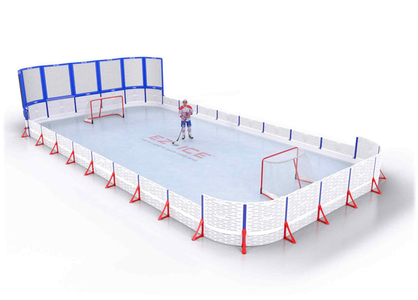 EZ ICE PRO Home Arena System ™ – New Rink: [PRO // 25ft * 50ft // Net-Double-Arena // Round Corners // No Bumpers] - 025050NDARXX
