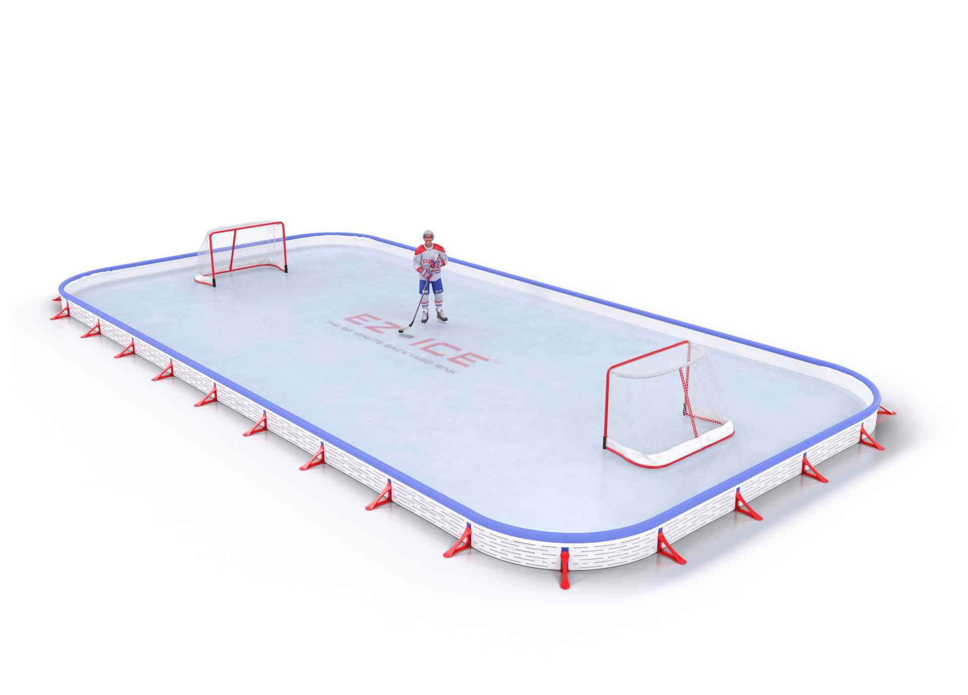 EZ ICE PRO Home Arena System ™ – Upgrade from [ORG // 20ft * 20ft // Classic-Classic-Classic // Round Corners // With Bumpers] to [ORG // 25ft * 25ft // Classic-Classic-Classic // Round Corners // With Bumpers] - WUP000035426