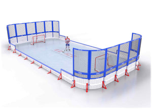 EZ ICE PRO Home Arena System ™ – Upgrade from [ORG // 25ft * 55ft // Classic-Classic-Classic // Round Corners // No Bumpers] to [ORG // 25ft * 55ft // Net-Classic-Net // Round Corners // With Bumpers] - WUP000002062