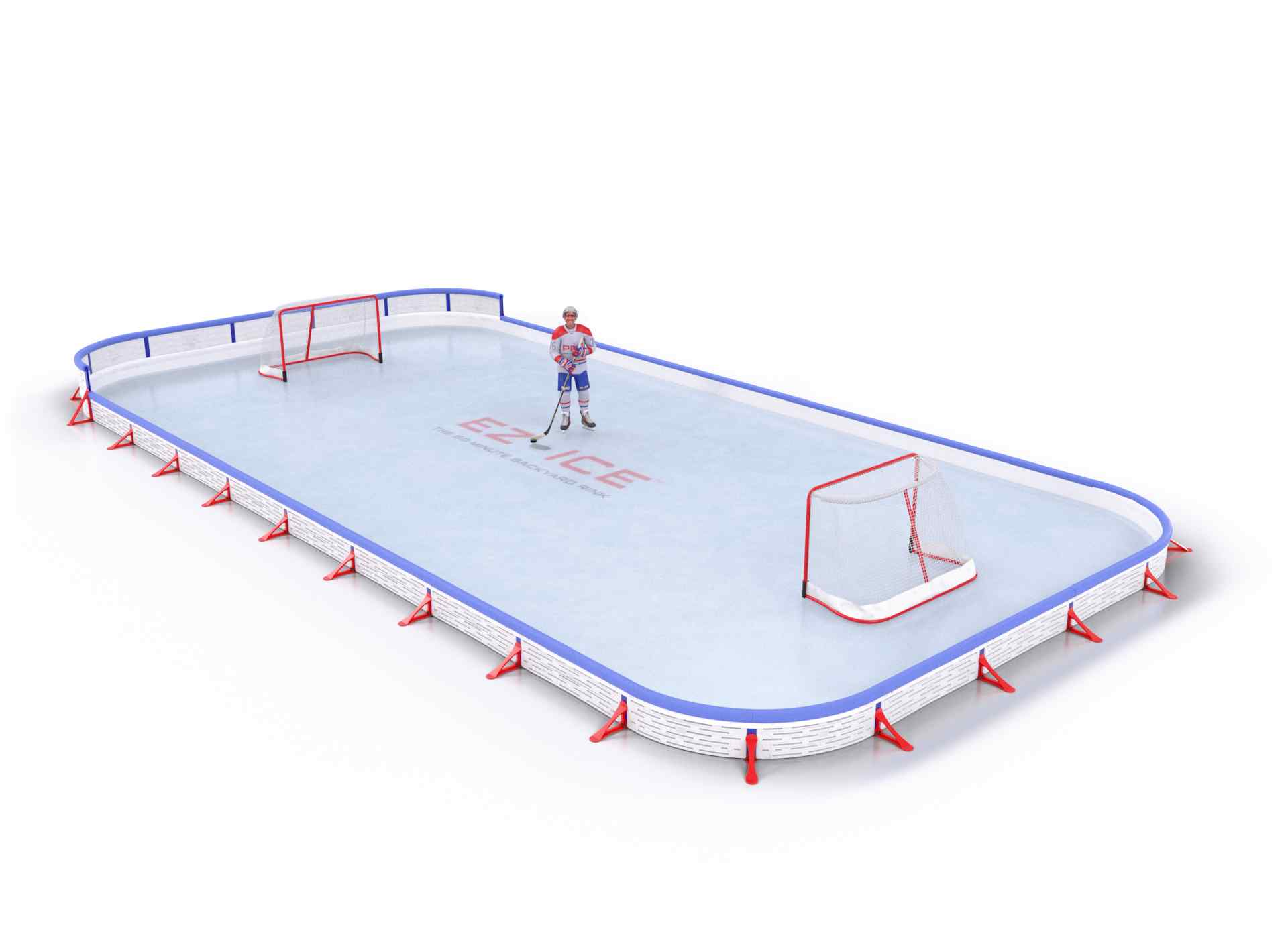 EZ ICE PRO Home Arena System ™ – New Rink: [PRO // 25ft * 35ft // Double-Classic-Classic // Round Corners // With Bumpers] - 025035DCCRBX