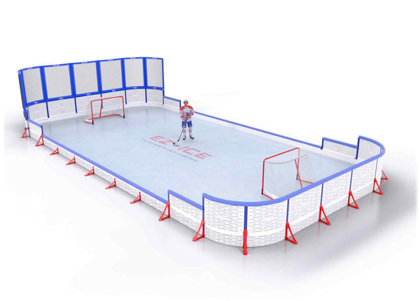 EZ ICE PRO Home Arena System ™ – Upgrade from [PRO // 25ft * 50ft // Arena-Classic-Arena // Round Corners // No Bumpers] to [PRO // 25ft * 50ft // Net-Classic-Arena // Round Corners // With Bumpers] - WUP000022865