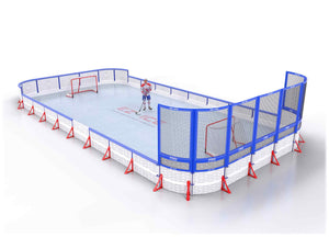 EZ ICE PRO Home Arena System ™ – Upgrade from [PRO // 25ft * 45ft // Arena-Classic-Net // Round Corners // No Bumpers] to [PRO // 25ft * 45ft // Arena-Double-Net // Round Corners // With Bumpers] - WUP000006207