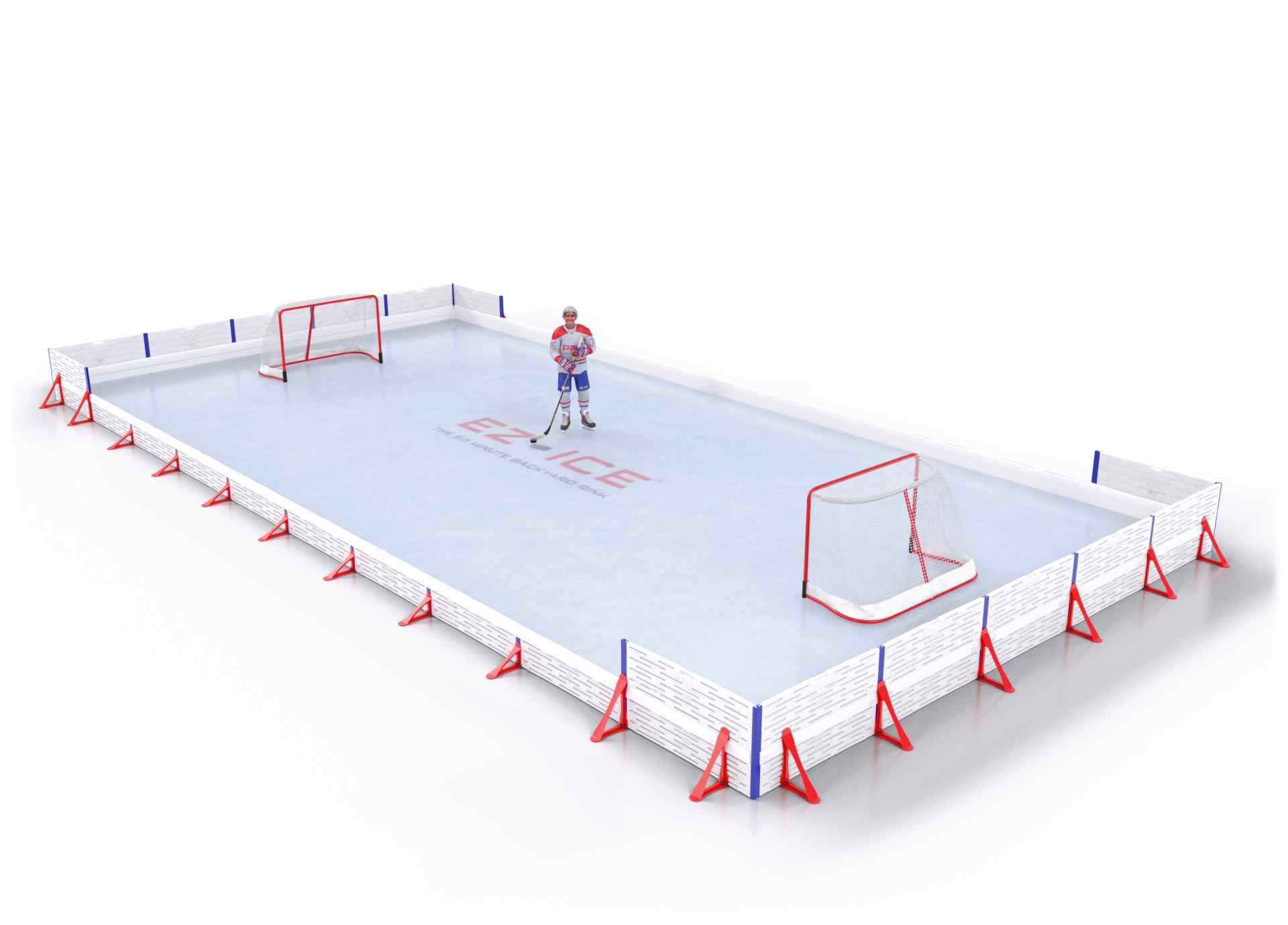 EZ ICE PRO Home Arena System ™ – Upgrade from [ORG // 25ft * 30ft // Classic-Classic-Classic // Square Corners // No Bumpers] to [ORG // 25ft * 30ft // Double-Classic-Double // Square Corners // No Bumpers] - WUP000028935