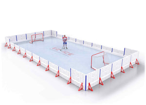 EZ ICE PRO Home Arena System ™ – New Rink: [PRO // 25ft * 50ft // Arena-Double-Arena // Square Corners // No Bumpers] - 025050ADASXX