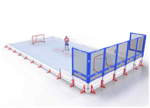 EZ ICE PRO Home Arena System ™ – New Rink: [PRO // 25ft * 50ft // Classic-Classic-Net // Square Corners // No Bumpers] - 025050CCNSXX