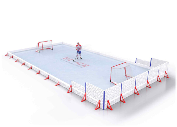 EZ ICE PRO Home Arena System ™ – New Rink: [PRO // 25ft * 50ft // Classic-Classic-Arena // Square Corners // No Bumpers] - 025050CCASXX