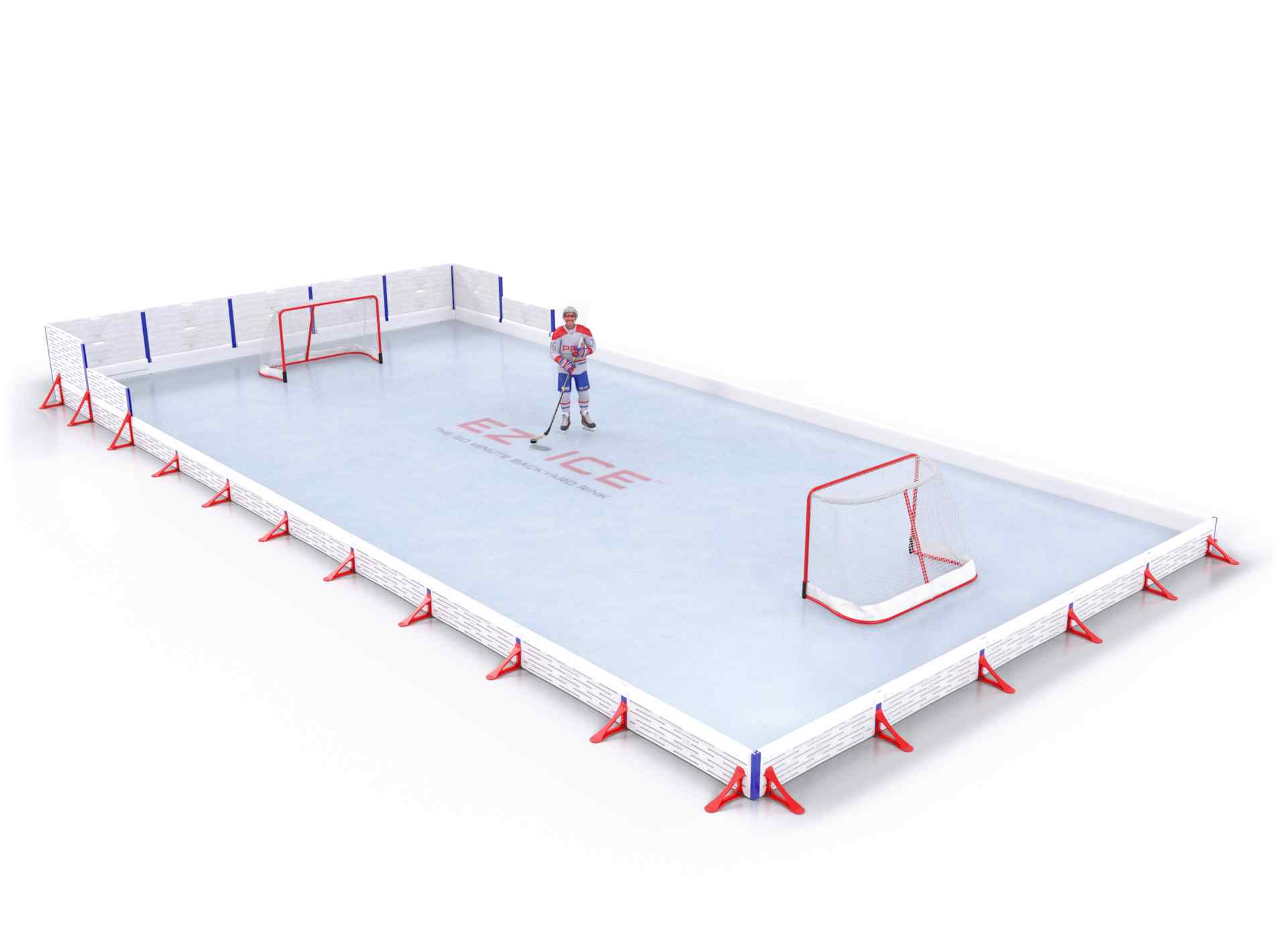 EZ ICE PRO Home Arena System ™ – Upgrade from [ORG // 30ft * 60ft // Classic-Classic-Classic // Square Corners // No Bumpers] to [ORG // 25ft * 55ft // Arena-Classic-Classic // Square Corners // No Bumpers] - WUP000036673