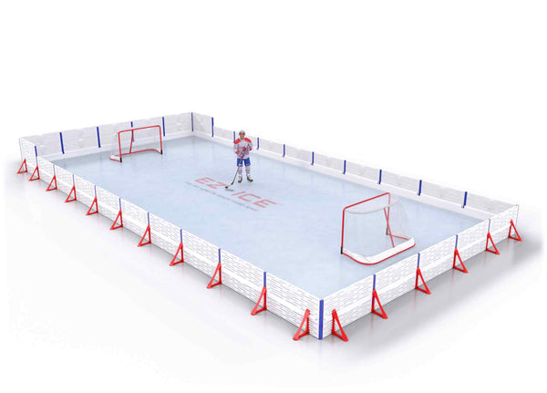 EZ ICE PRO Home Arena System ™ – New Rink: [PRO // 25ft * 50ft // Arena-Double-Double // Square Corners // No Bumpers] - 025050ADDSXX