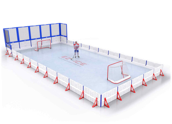 EZ ICE PRO Home Arena System ™ – Upgrade from [ORG // 25ft * 50ft // Classic-Classic-Classic // Square Corners // No Bumpers] to [ORG // 25ft * 50ft // Net-Double-Double // Square Corners // No Bumpers] - WUP000002678