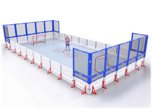 EZ ICE PRO Home Arena System ™ – New Rink: [PRO // 25ft * 50ft // Net-Arena-Net // Square Corners // No Bumpers] - 025050NANSXX