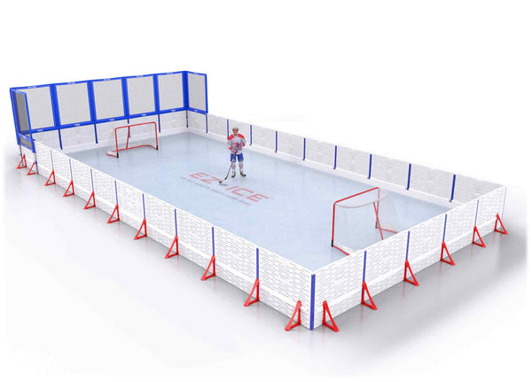 EZ ICE PRO Home Arena System ™ – Upgrade from [PRO // 20ft * 35ft // Net-Arena-Arena // Square Corners // No Bumpers] to [PRO // 25ft * 40ft // Net-Arena-Arena // Square Corners // No Bumpers] - WUP000008911