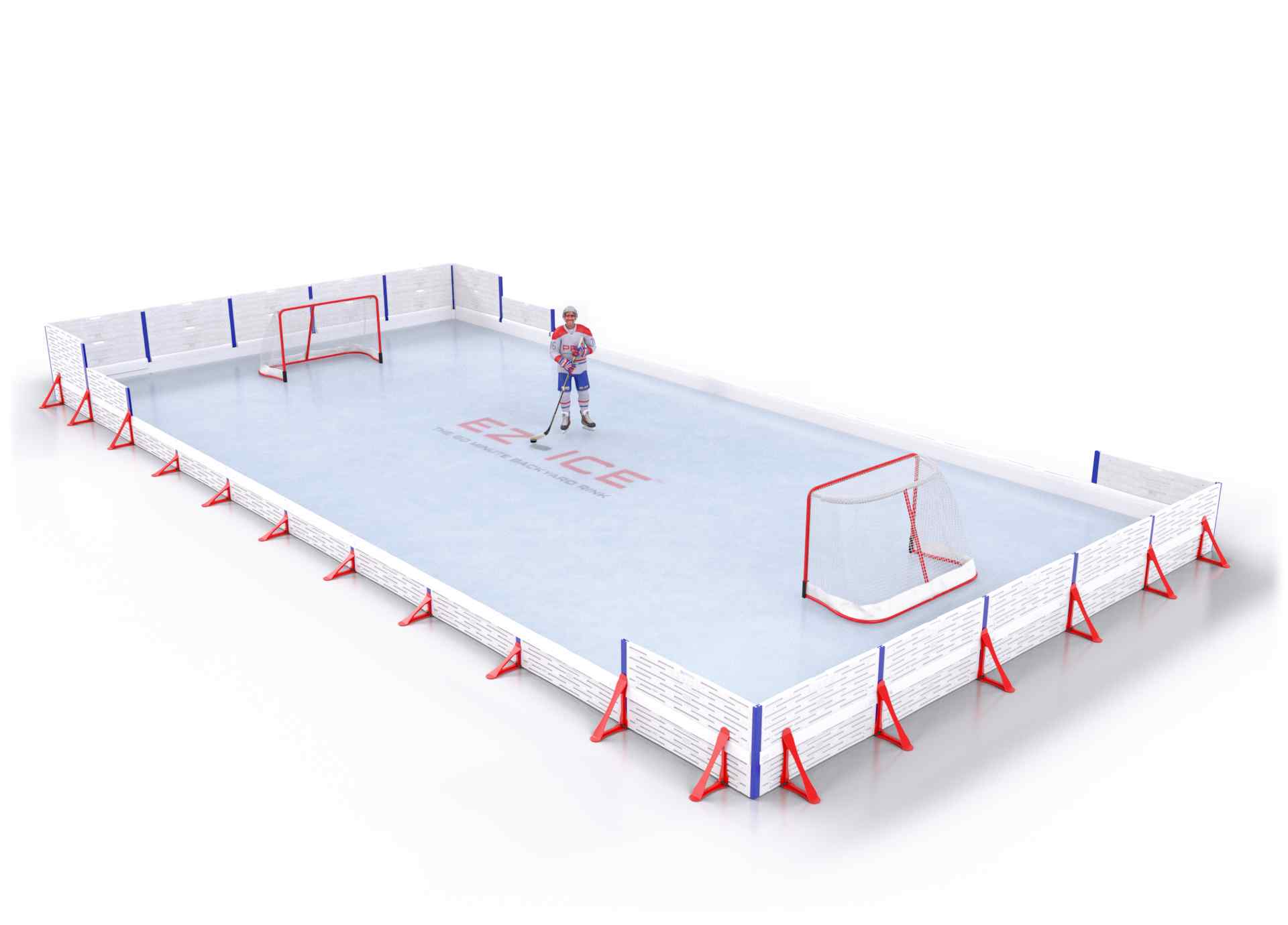 EZ ICE PRO Home Arena System ™ – New Rink: [PRO // 25ft * 30ft // Arena-Classic-Double // Square Corners // No Bumpers] - 025030ACDSXX