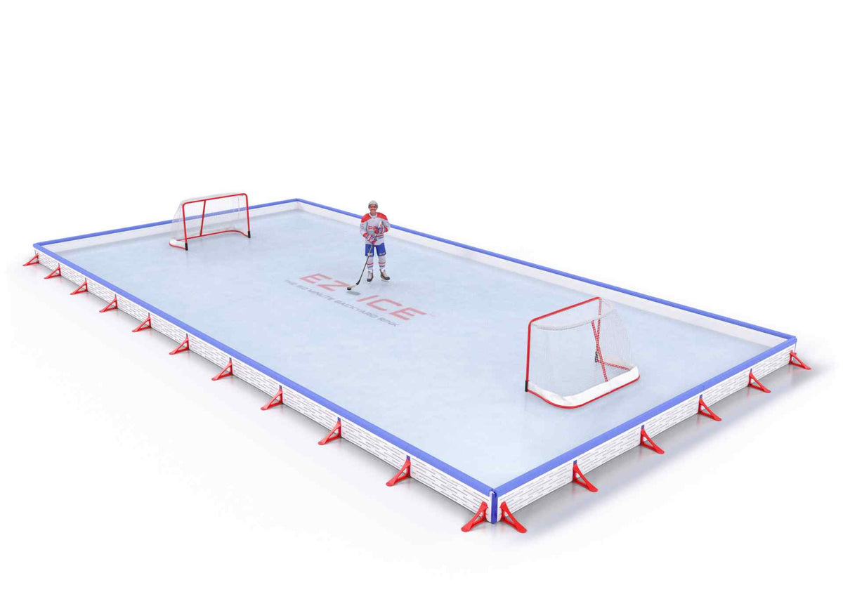 EZ ICE PRO Home Arena System ™ – New Rink: [PRO // 25ft * 50ft // Classic-Classic-Classic // Square Corners // With Bumpers] - 025050CCCSBX