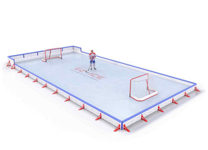 EZ ICE PRO Home Arena System ™ – New Rink: [PRO // 25ft * 50ft // Double-Classic-Classic // Square Corners // With Bumpers] - 025050DCCSBX
