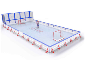 EZ ICE PRO Home Arena System ™ – New Rink: [PRO // 25ft * 30ft // Net-Double-Double // Square Corners // With Bumpers] - 025030NDDSBX