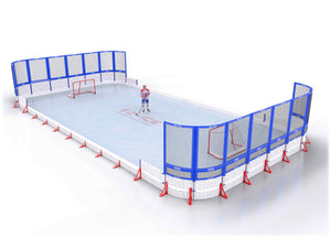 EZ ICE PRO Home Arena System ™ – Upgrade from [ORG // 30ft * 50ft // Classic-Classic-Classic // Round Corners // No Bumpers] to [ORG // 30ft * 50ft // Net-Classic-Net // Round Corners // No Bumpers] - WUP000002356