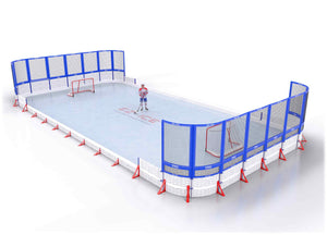 EZ ICE PRO Home Arena System ™ – Upgrade from [PRO // 30ft * 60ft // Double-Classic-Double // Round Corners // No Bumpers] to [PRO // 30ft * 60ft // Net-Classic-Net // Round Corners // No Bumpers] - WUP000004468