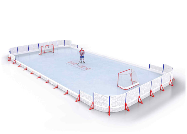 EZ ICE PRO Home Arena System ™ – Upgrade from [ORG // 30ft * 60ft // Classic-Classic-Classic // Round Corners // No Bumpers] to [ORG // 30ft * 60ft // Arena-Classic-Arena // Round Corners // No Bumpers] - WUP000036185