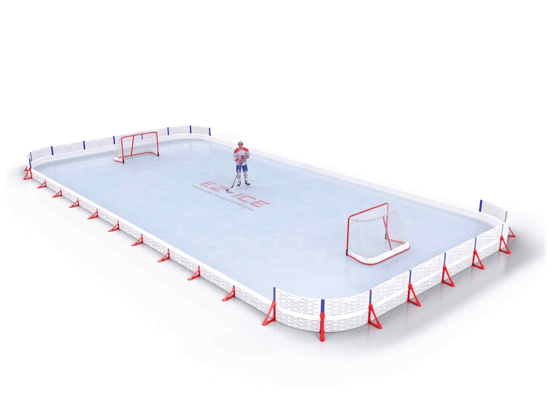 EZ ICE PRO Home Arena System ™ – Upgrade from [ORG // 30ft * 35ft // Classic-Classic-Classic // Round Corners // No Bumpers] to [ORG // 30ft * 35ft // Double-Classic-Double // Round Corners // No Bumpers] - WUP000019077