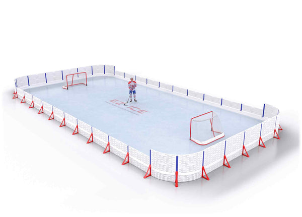 EZ ICE PRO Home Arena System ™ – New Rink: [PRO // 30ft * 60ft // Arena-Double-Arena // Round Corners // No Bumpers] - 030060ADARXX