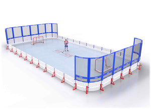 EZ ICE PRO Home Arena System ™ – New Rink: [PRO // 30ft * 60ft // Net-Double-Net // Round Corners // No Bumpers] - 030060NDNRXX